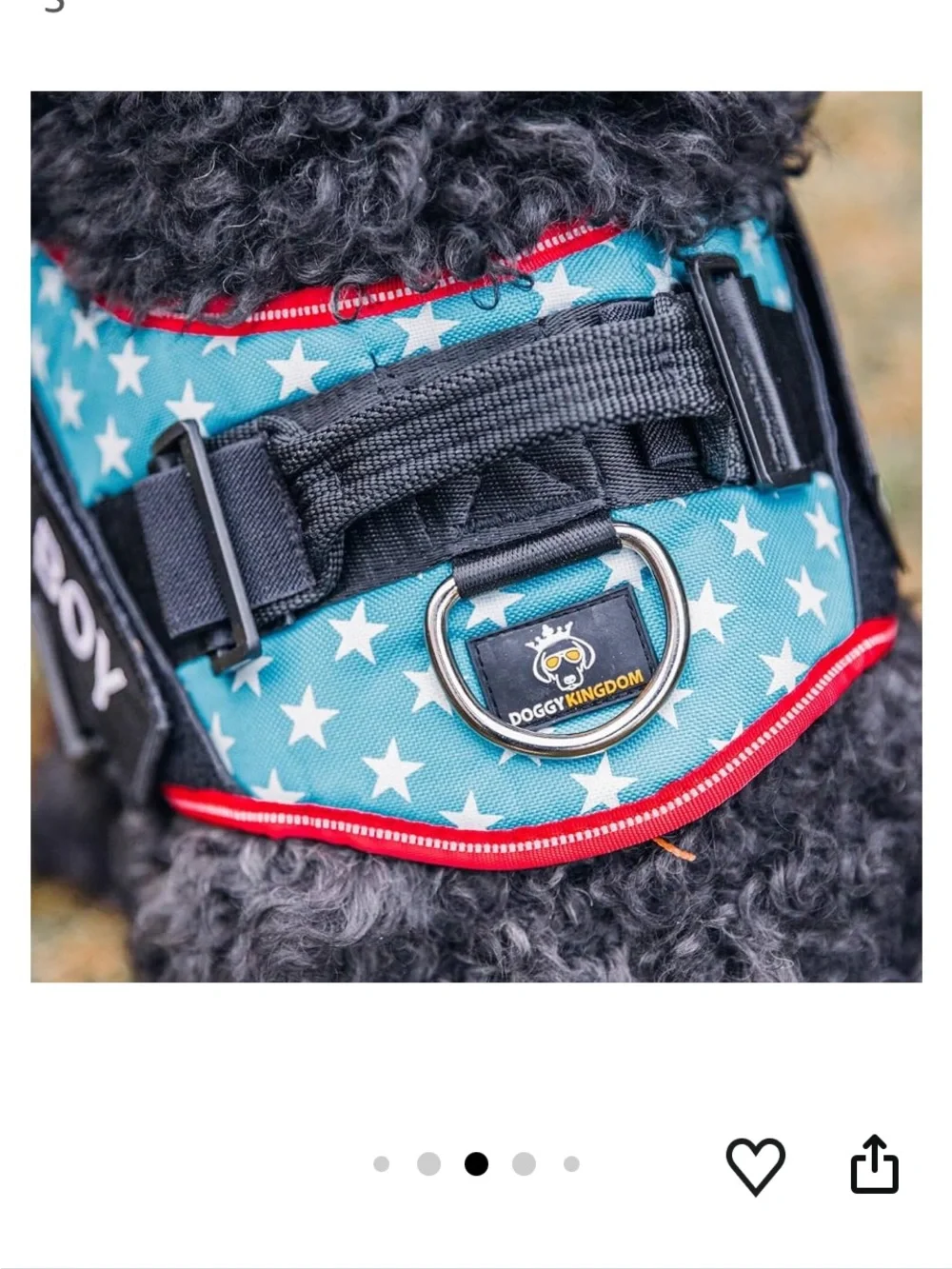Blue Reflective Comfort Harness no choke with Handle adjustable reflective S